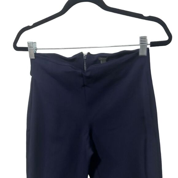 J. Crew Leather Panel Rear Zip Pixie Jodhpur Ankle Equestrian Pant Navy Size 6 - Picture 6 of 13